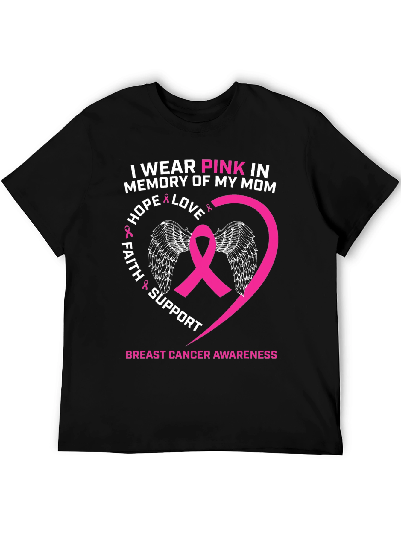 Pink Ribbon Breast Cancer Awareness T-Shirt
