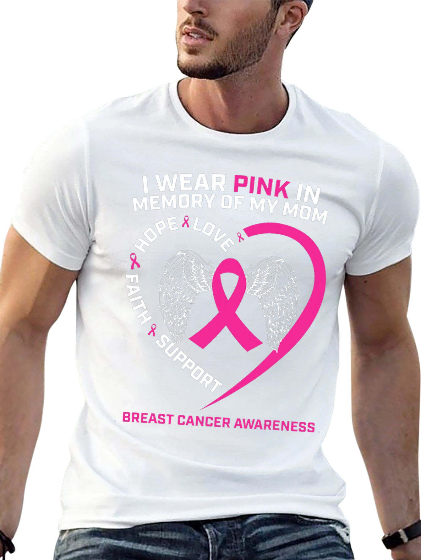Pink Ribbon Breast Cancer Awareness T-Shirt