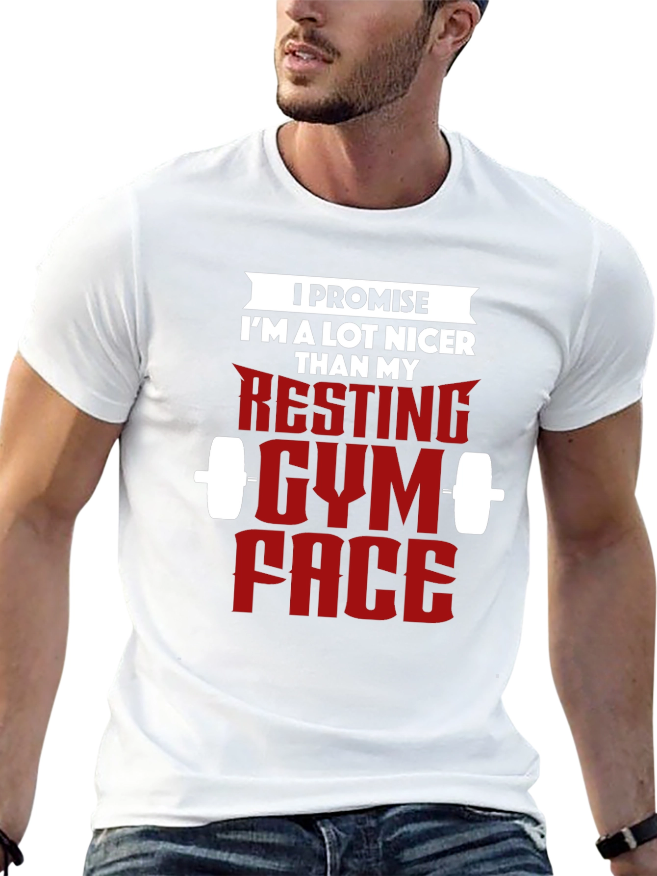 Funny Gym T-Shirt - Resting Gym Face