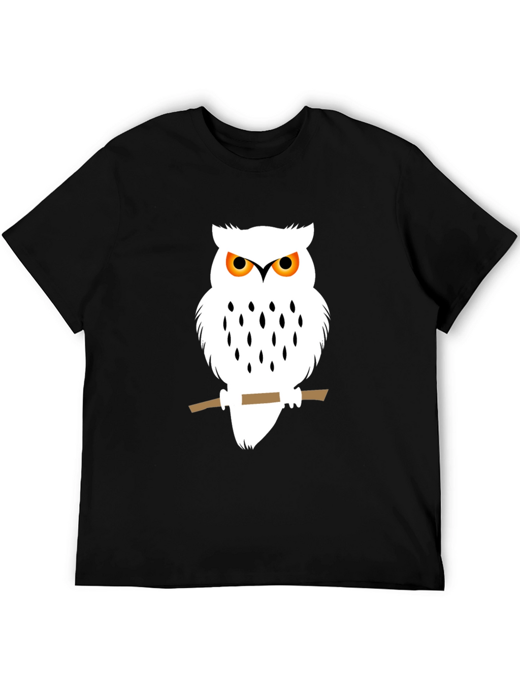 Owl Graphic Black T-Shirt - Unique Bird Design