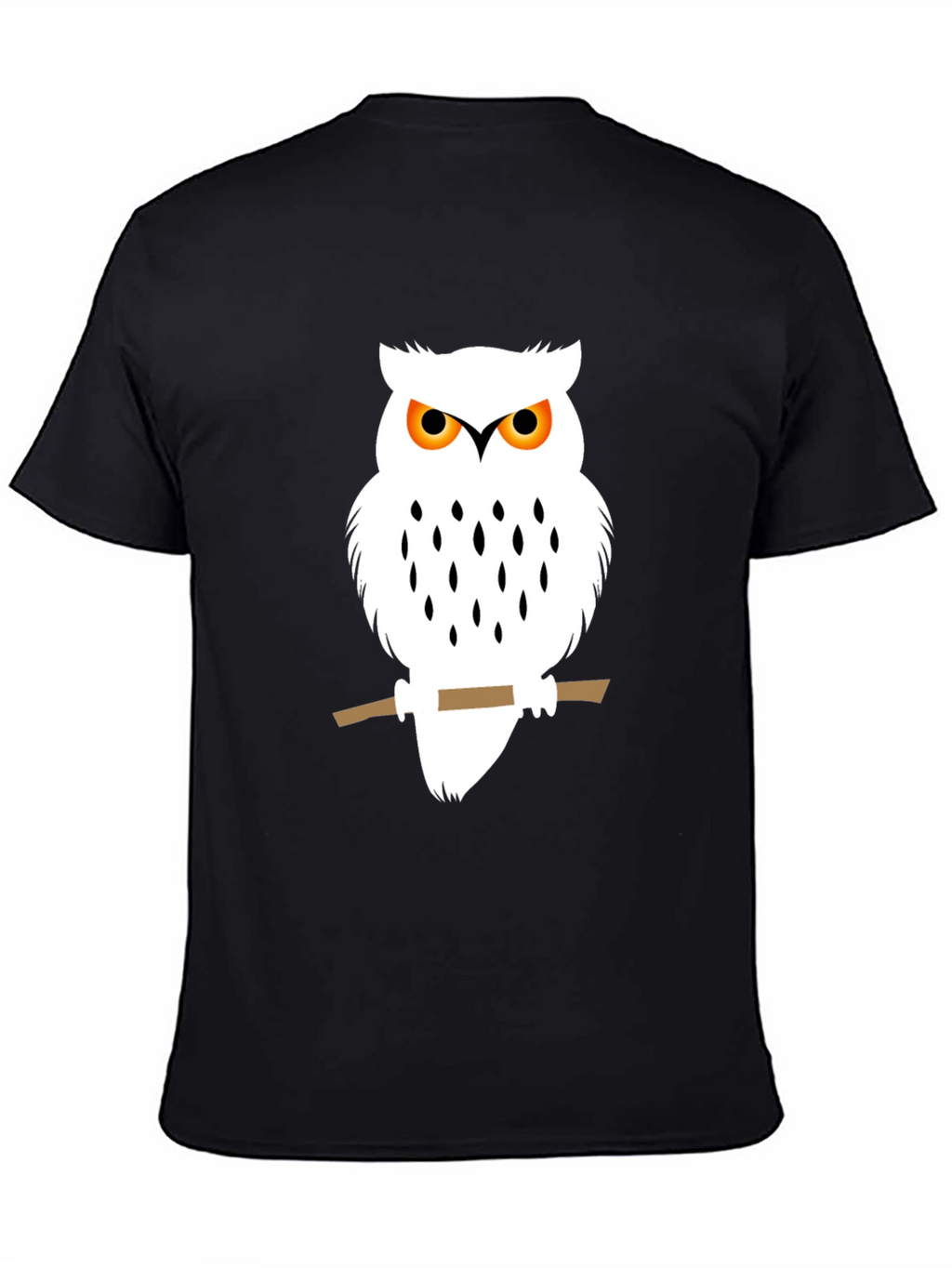 Owl Graphic Black T-Shirt - Unique Bird Design