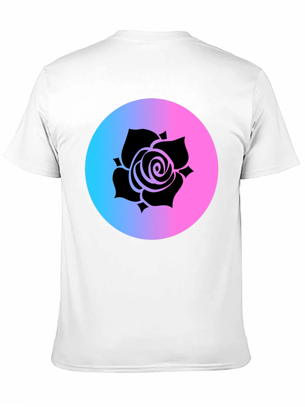 Rose Gradient Circle Graphic Tee - Black