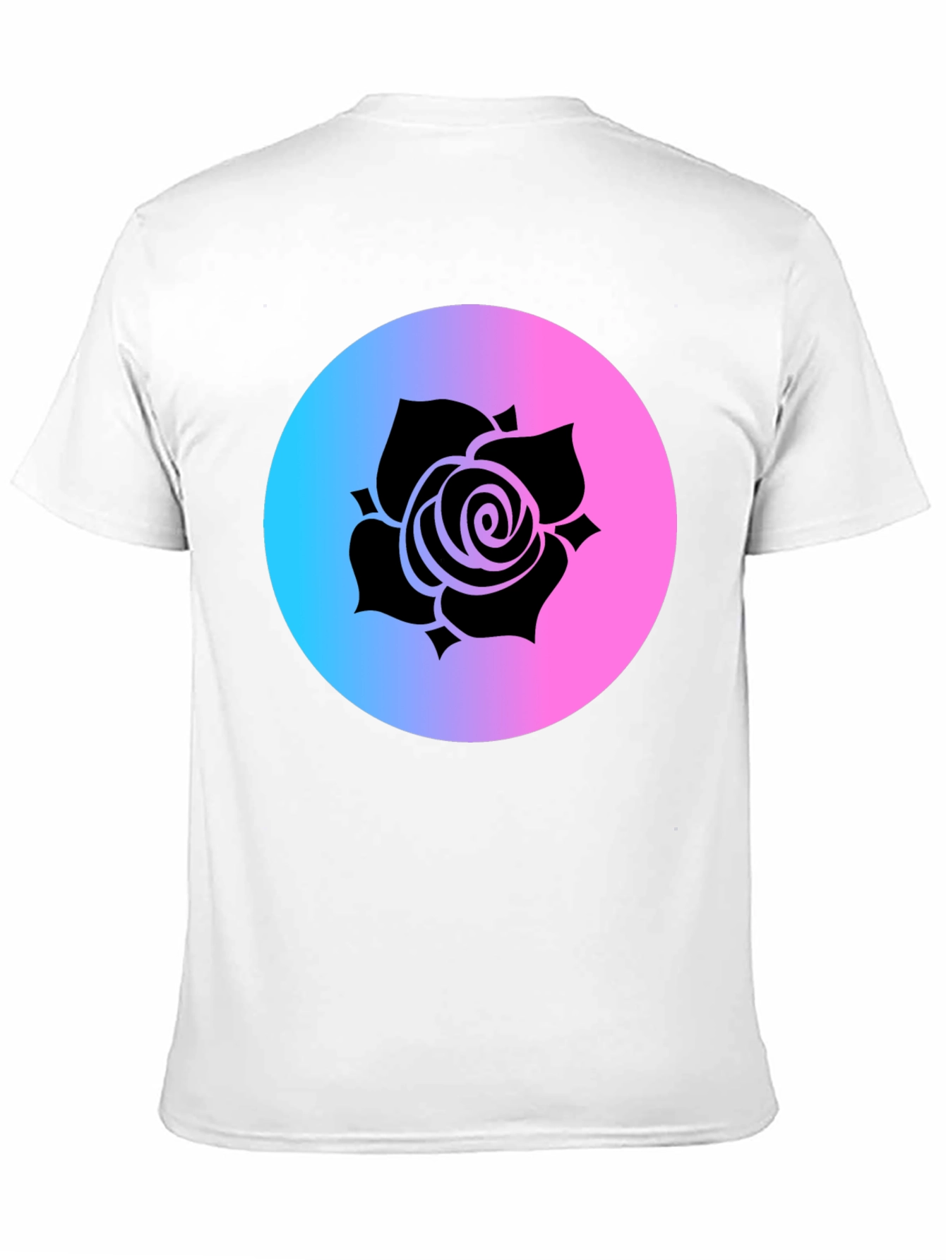 Rose Gradient Circle Graphic Tee - Black
