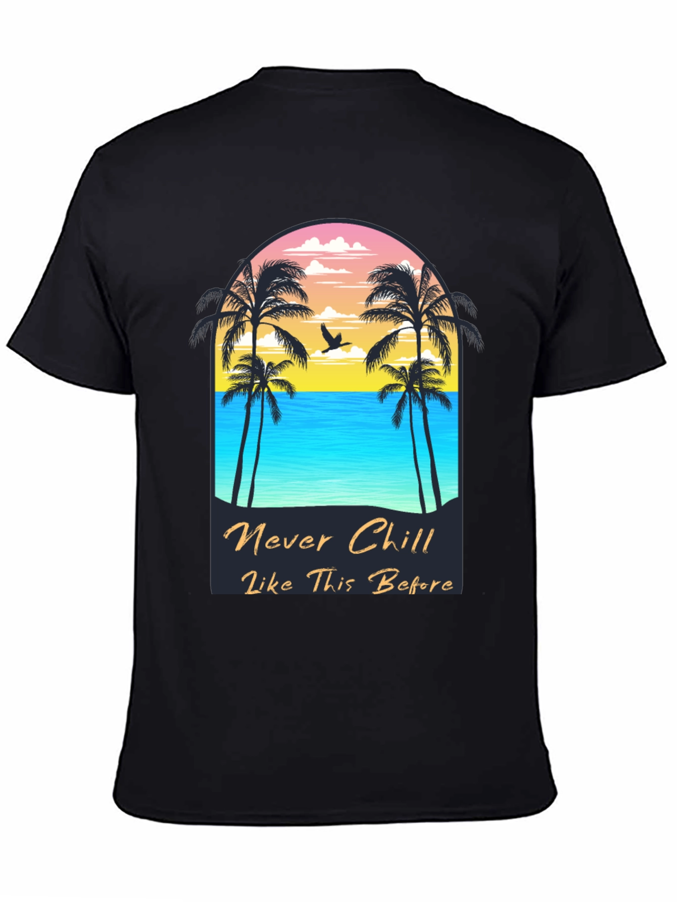Never Chill Graphic Tee - Beach Vibes