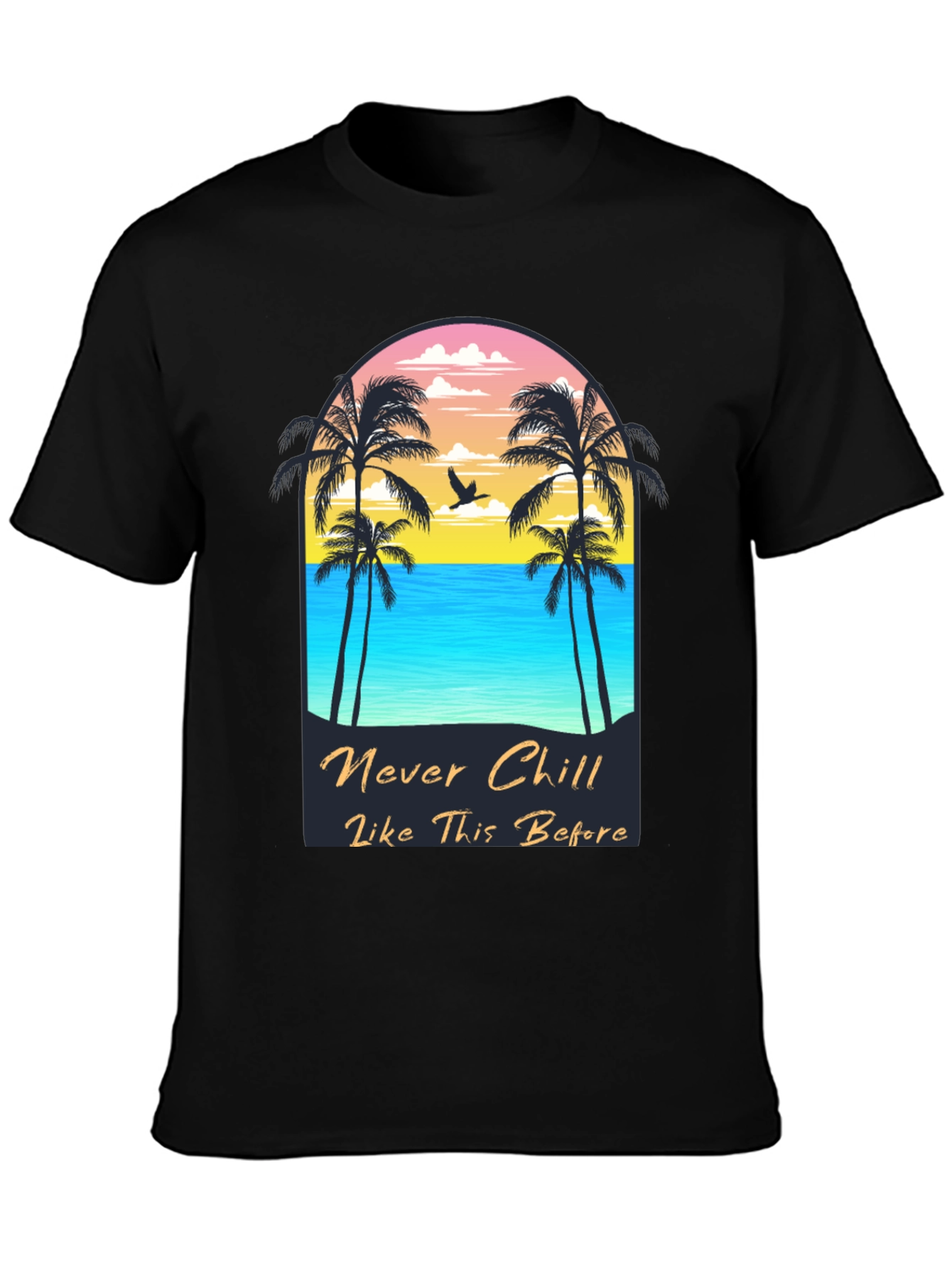 Never Chill Graphic Tee - Beach Vibes