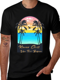 Never Chill Graphic Tee - Beach Vibes
