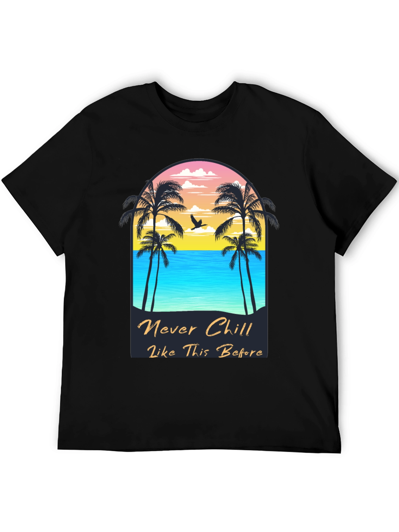 Never Chill Graphic Tee - Beach Vibes