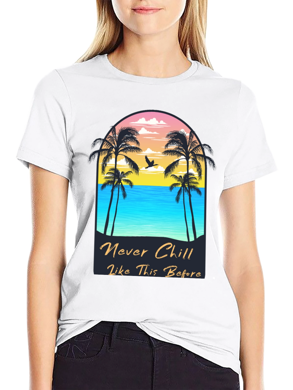 Never Chill Graphic Tee - Beach Vibes