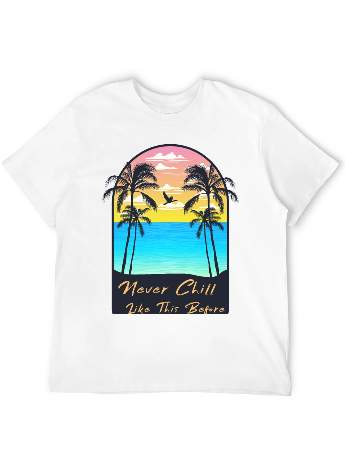 Never Chill Graphic Tee - Beach Vibes