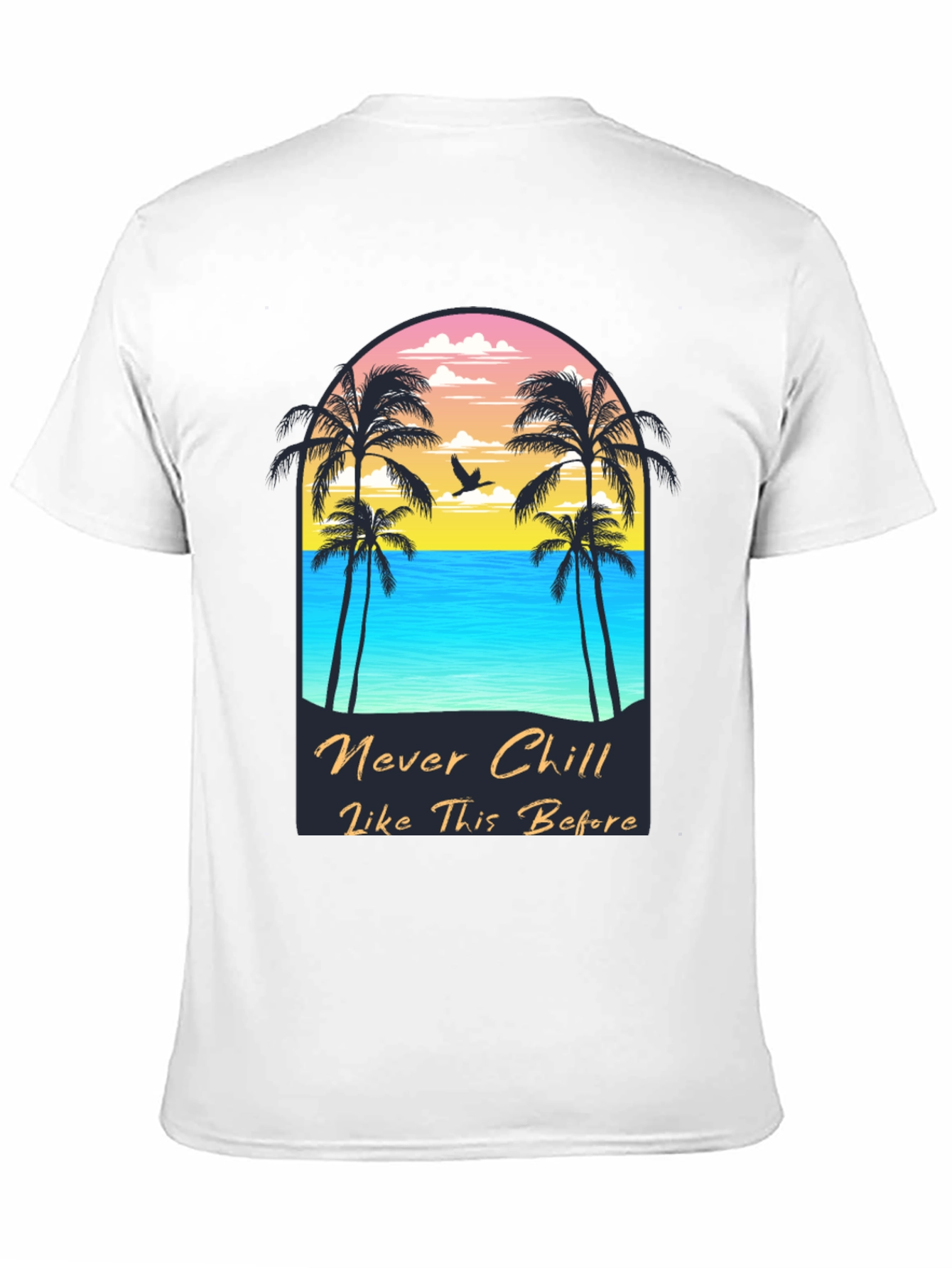 Never Chill Graphic Tee - Beach Vibes