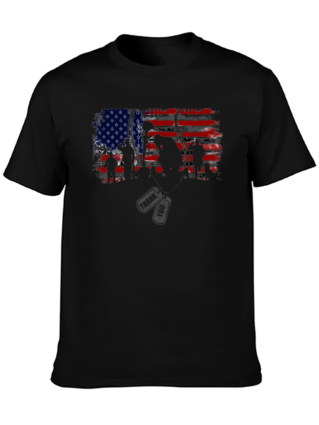 American Flag Soldier Graphic Tee