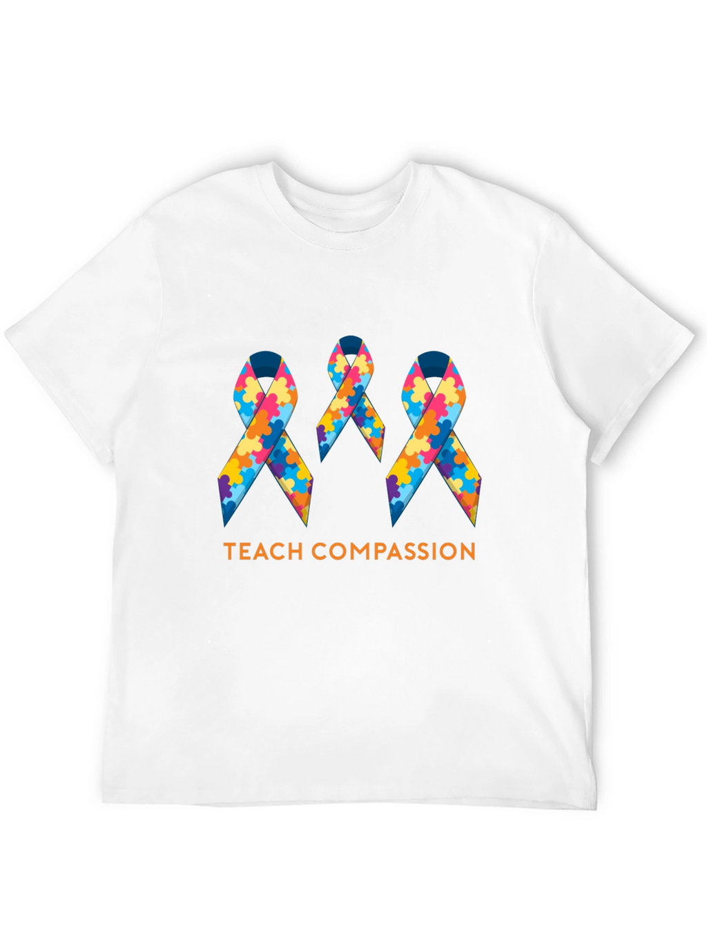 Teach Compassion Autism Awareness Ribbon T-Shirt