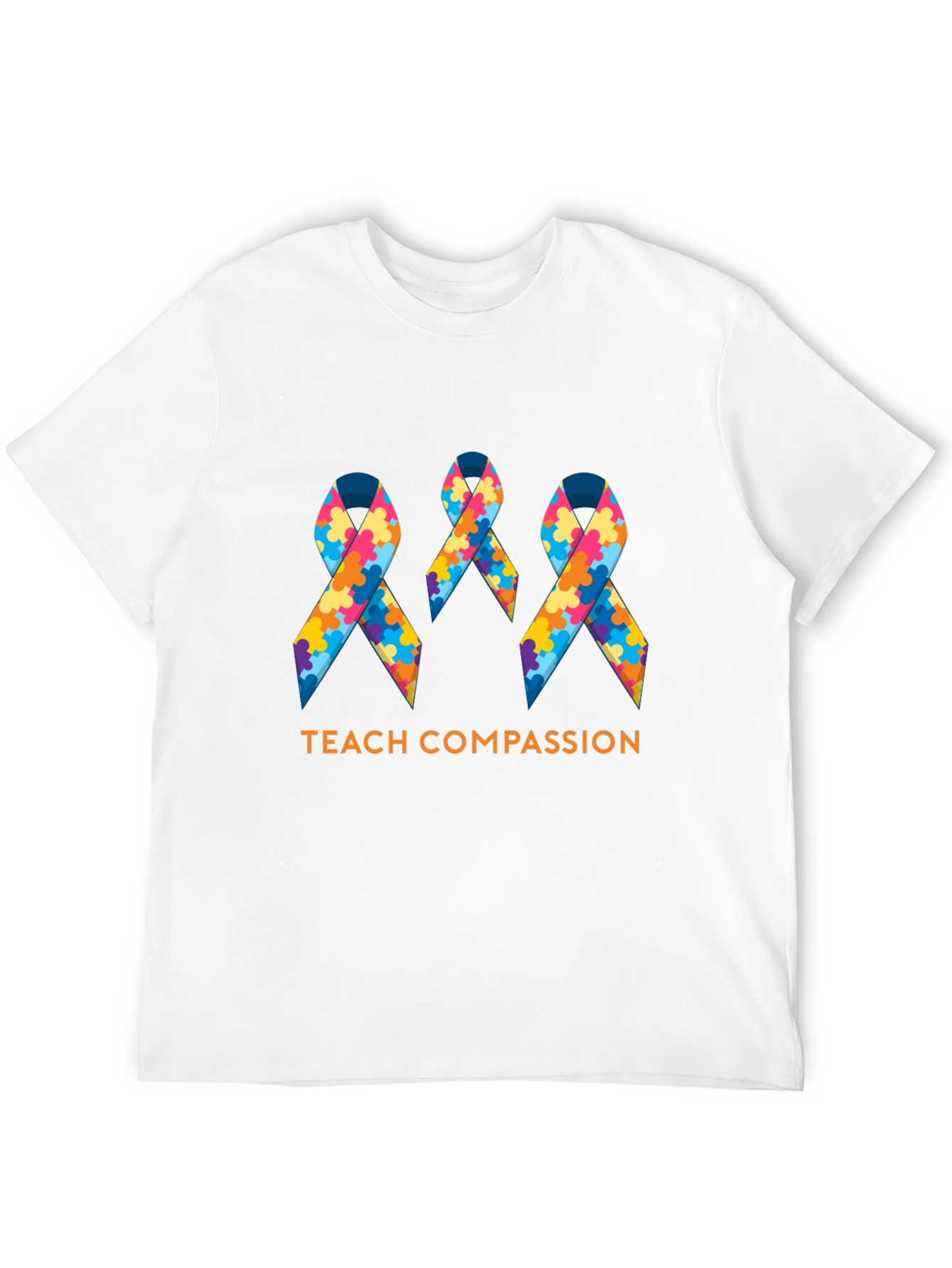 Teach Compassion Autism Awareness Ribbon T-Shirt