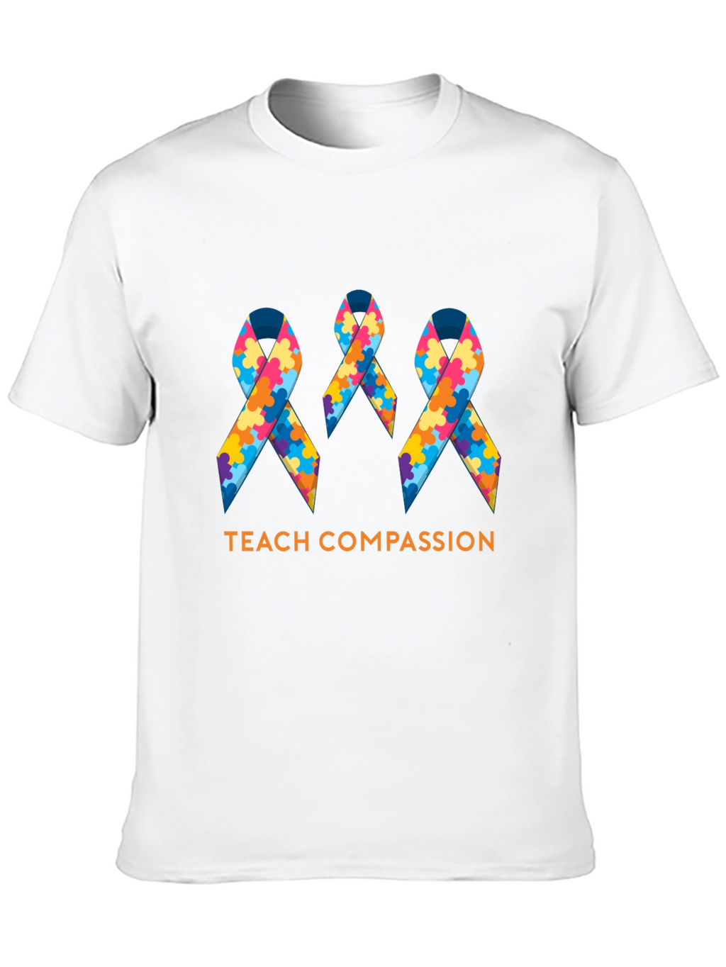 Teach Compassion Autism Awareness Ribbon T-Shirt