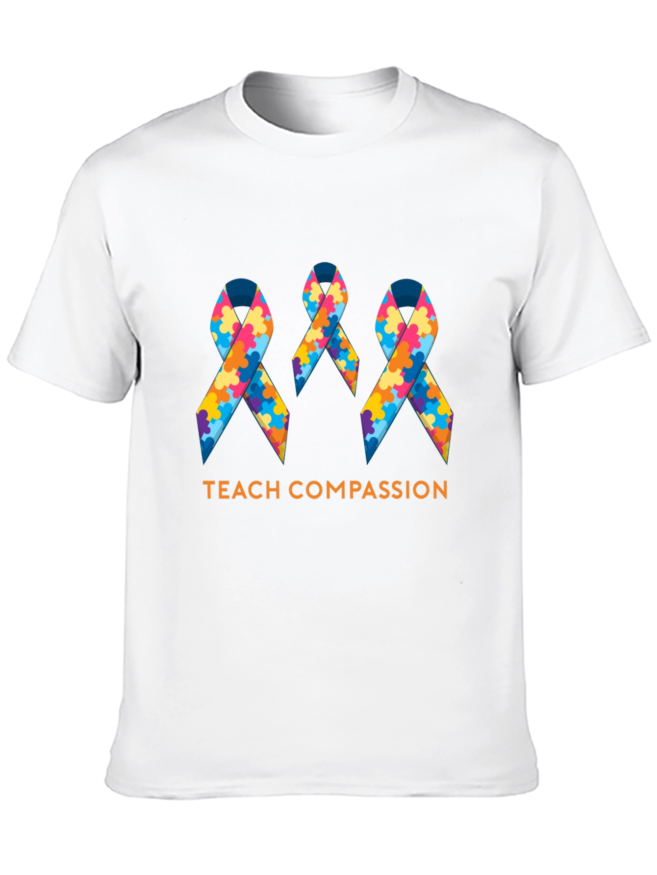 Teach Compassion Autism Awareness Ribbon T-Shirt