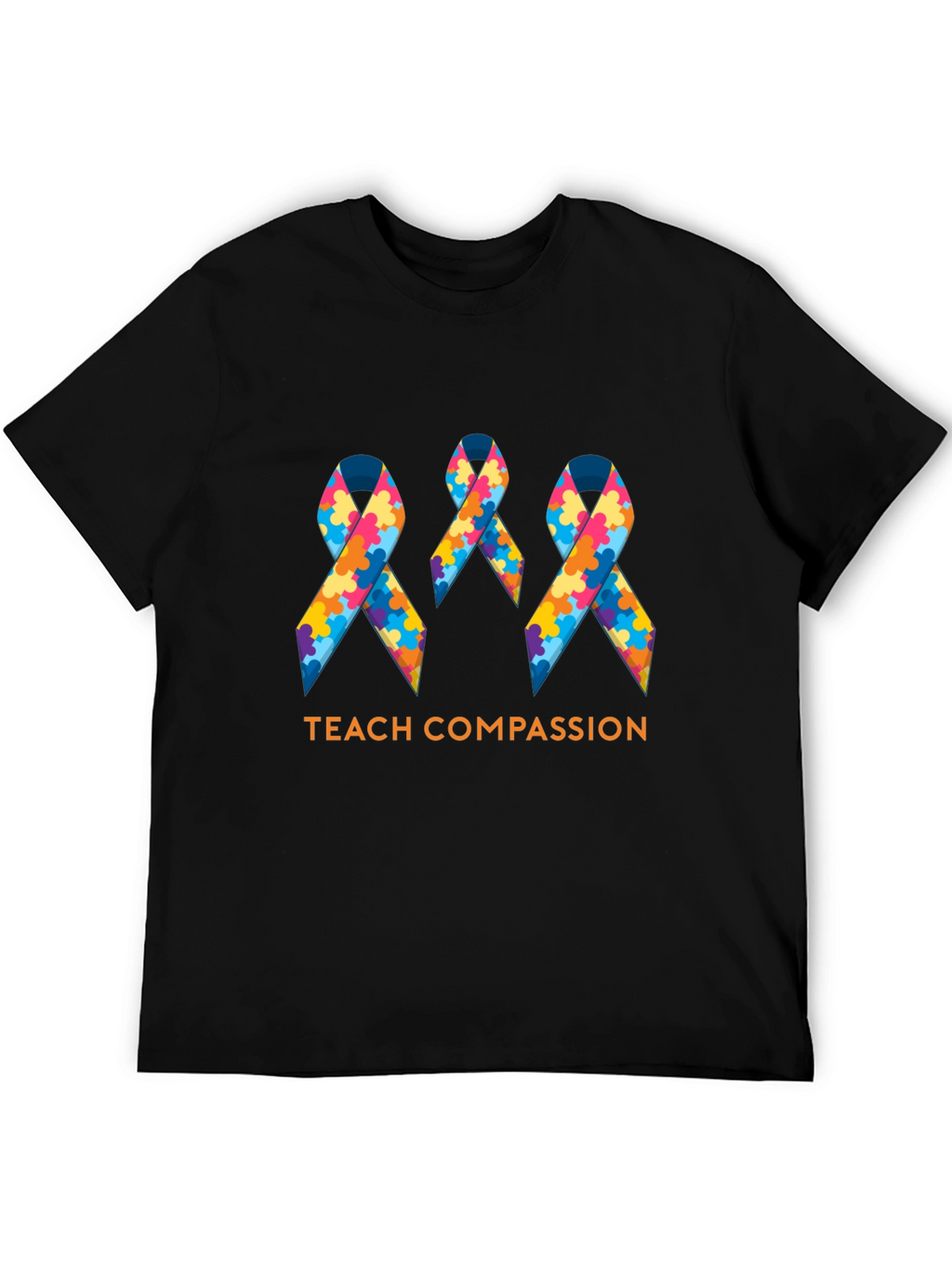 Teach Compassion Autism Awareness Ribbon T-Shirt