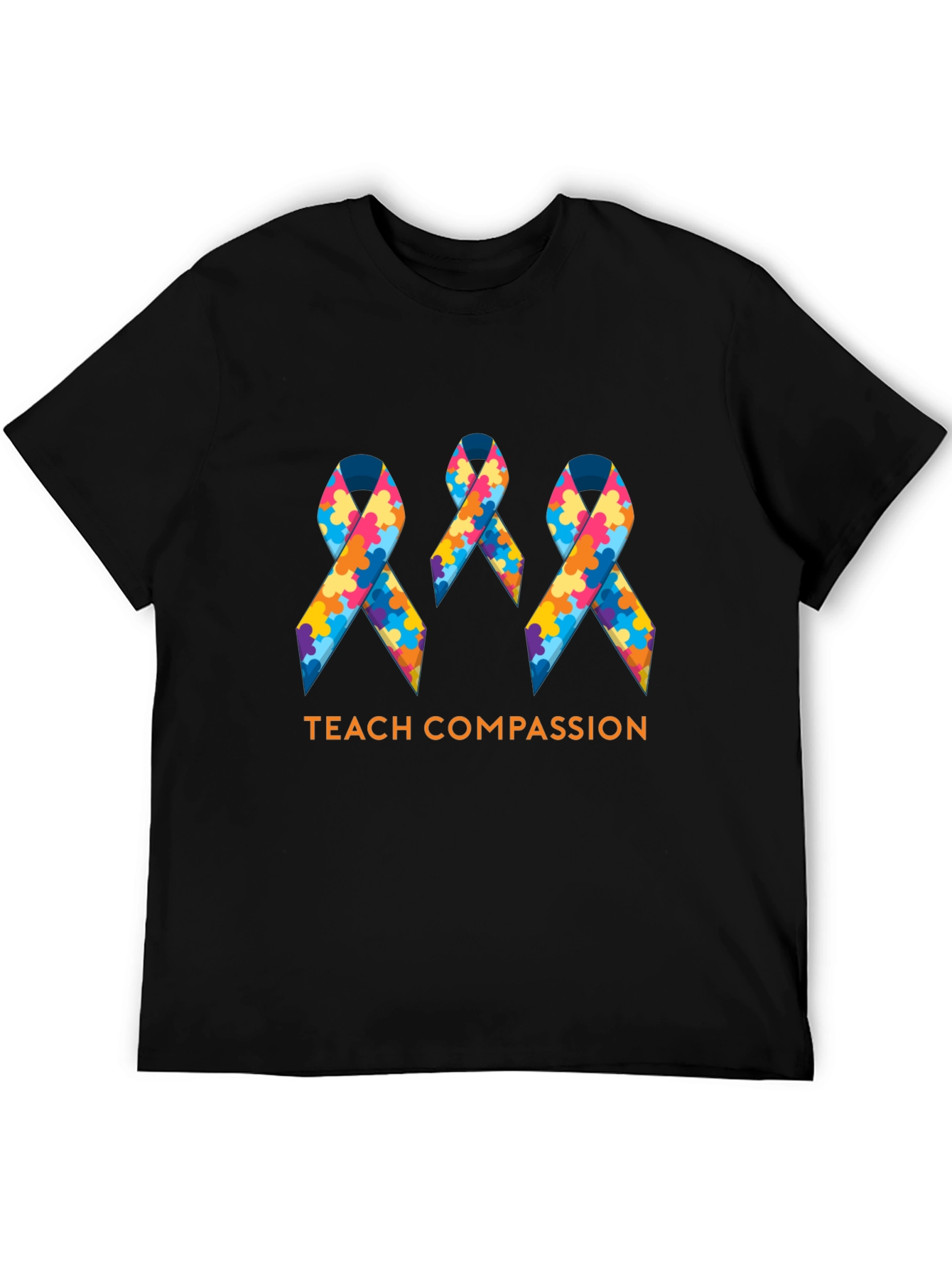 Teach Compassion Autism Awareness Ribbon T-Shirt