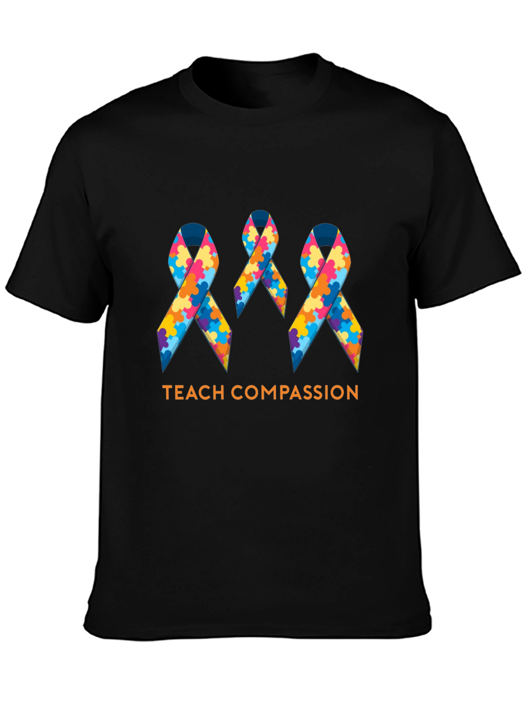 Teach Compassion Autism Awareness Ribbon T-Shirt