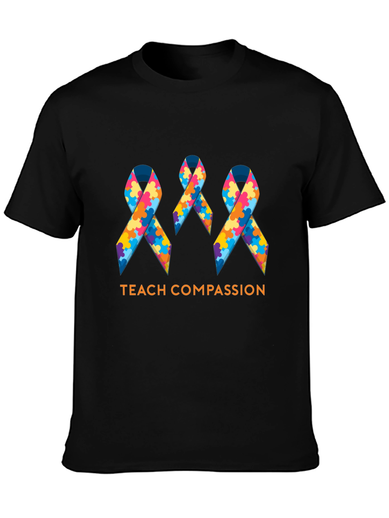 Teach Compassion Autism Awareness Ribbon T-Shirt