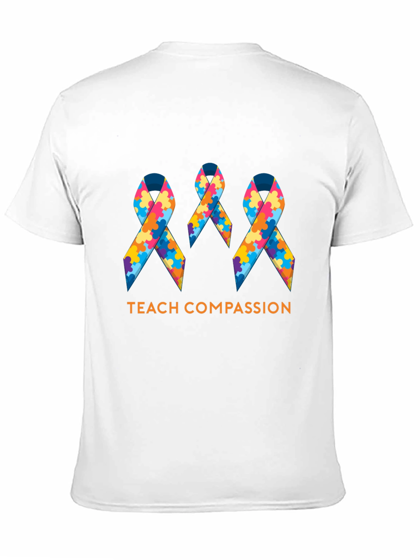 Teach Compassion Autism Awareness Ribbon T-Shirt
