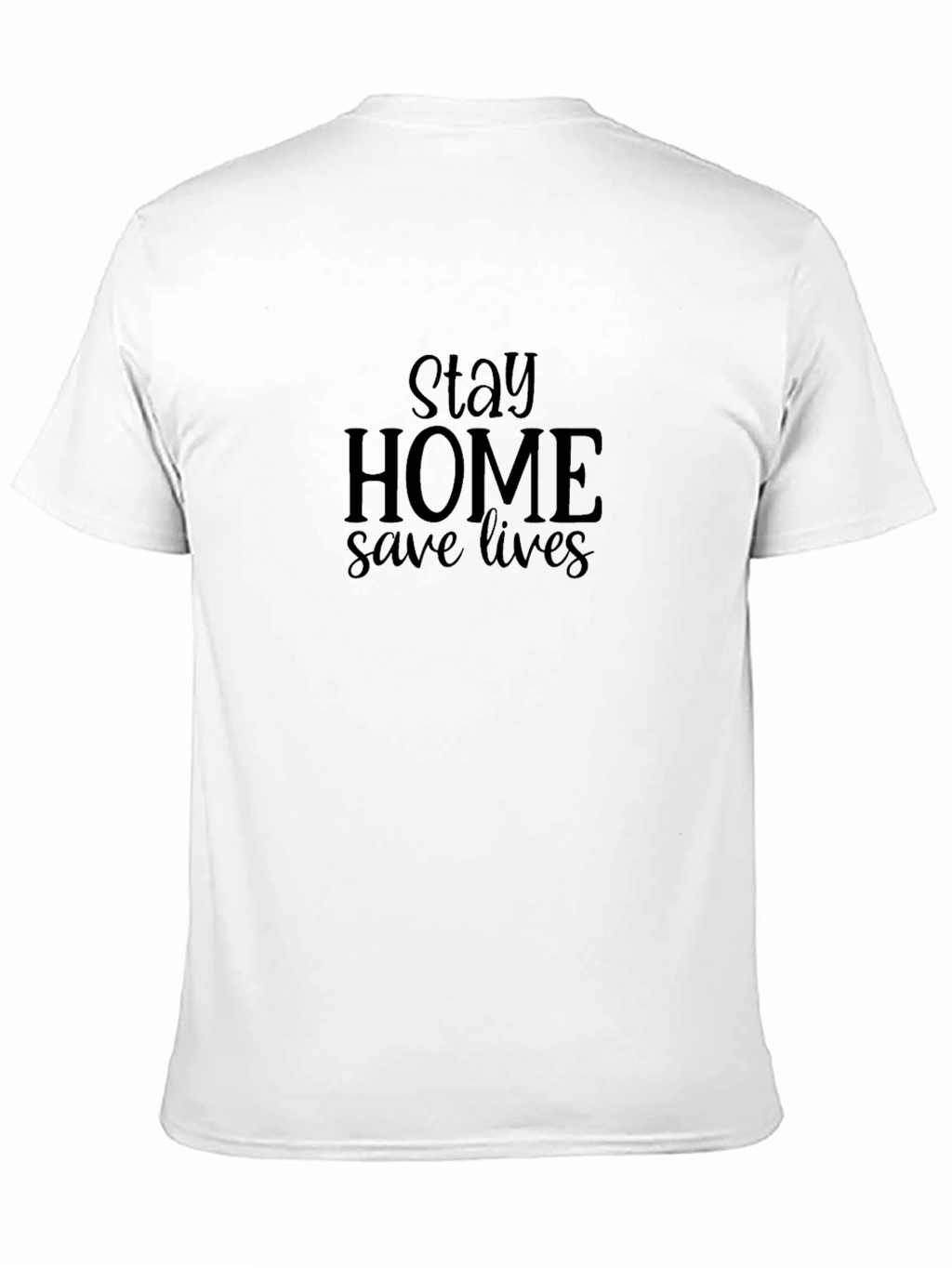 Stay Home Save Lives Black Tee