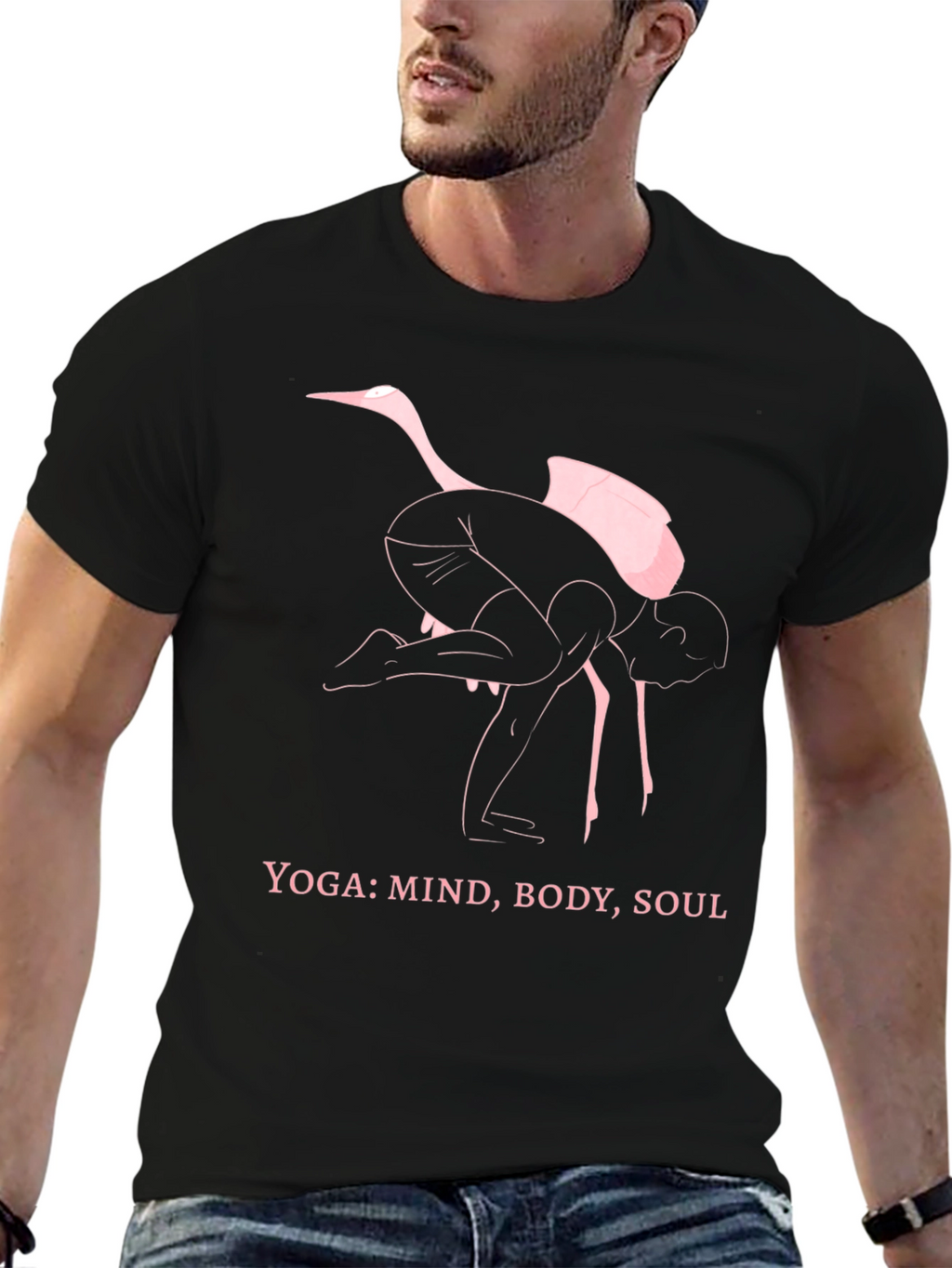 Yoga Ostrich Black T-Shirt