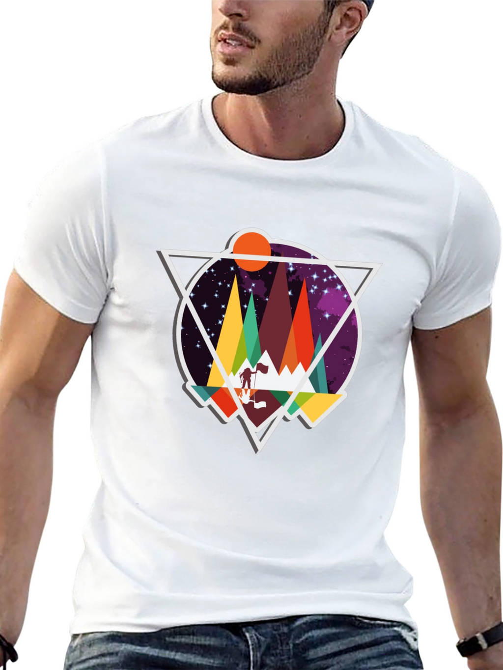 Geometric Mountain Adventure T-Shirt