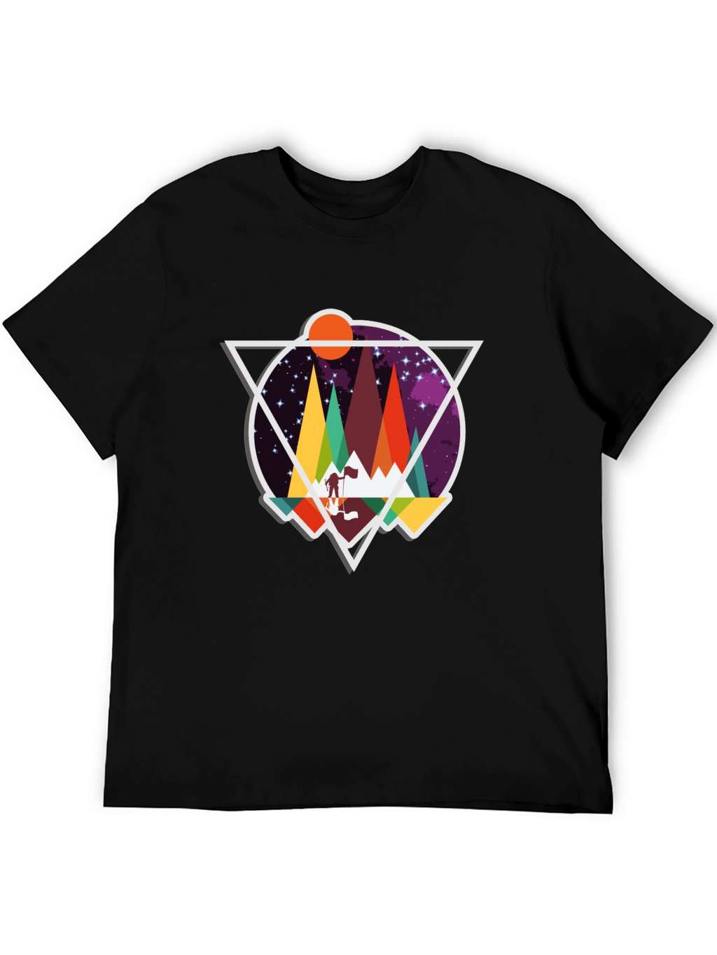 Geometric Mountain Adventure T-Shirt