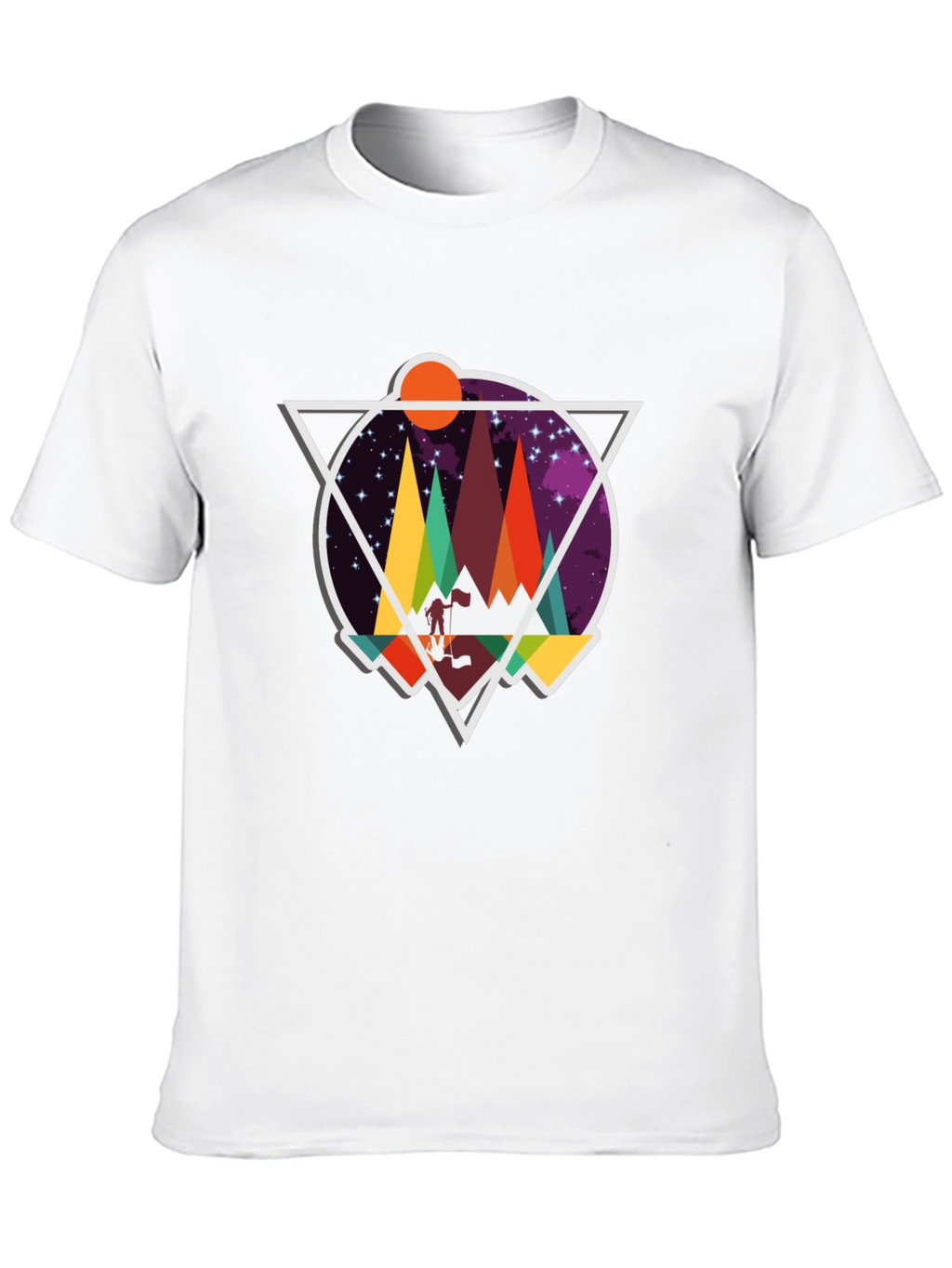 Geometric Mountain Adventure T-Shirt