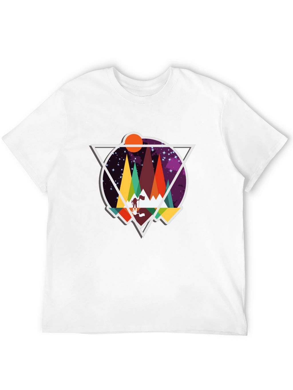 Geometric Mountain Adventure T-Shirt