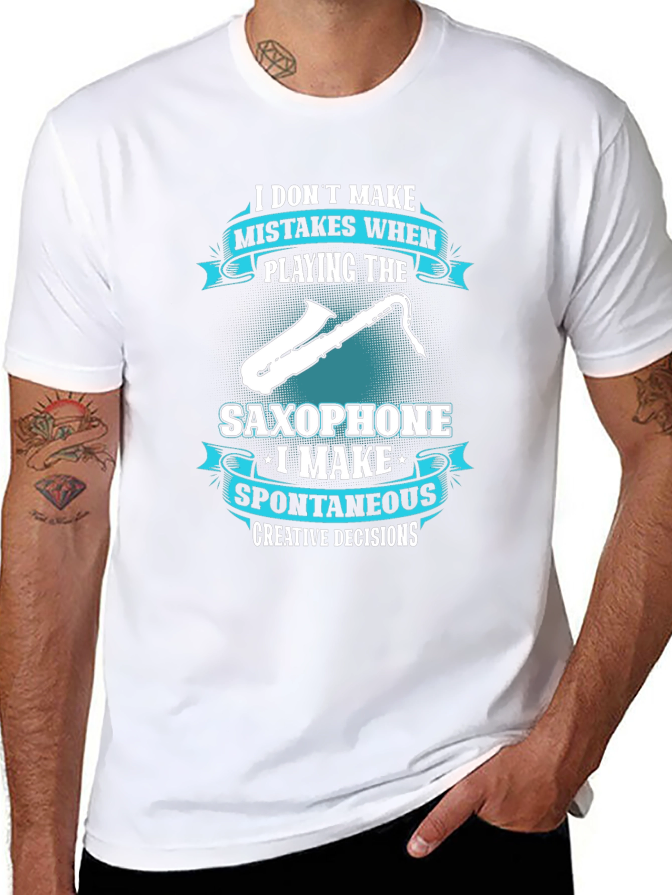 Saxophone Player T-Shirt: Spontaneous Creative Decisions