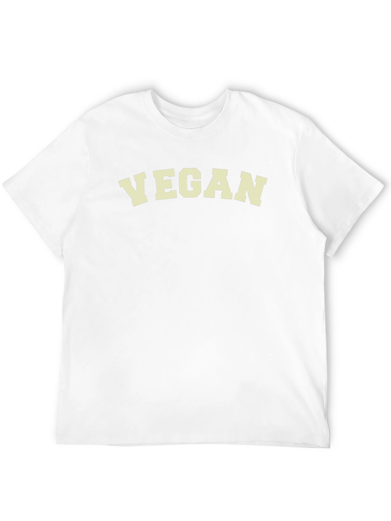 Vegan Statement T-Shirt - Black Crew Neck Tee
