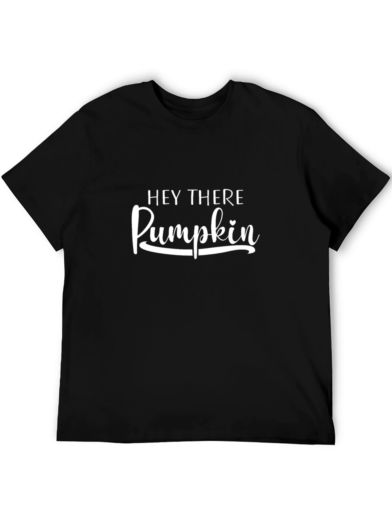 Hey There Pumpkin Graphic Tee - Black Cotton T-Shirt