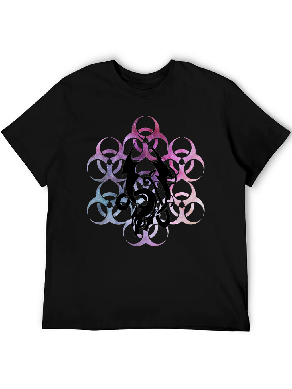 Biohazard Galaxy T-Shirt - Black Graphic Tee