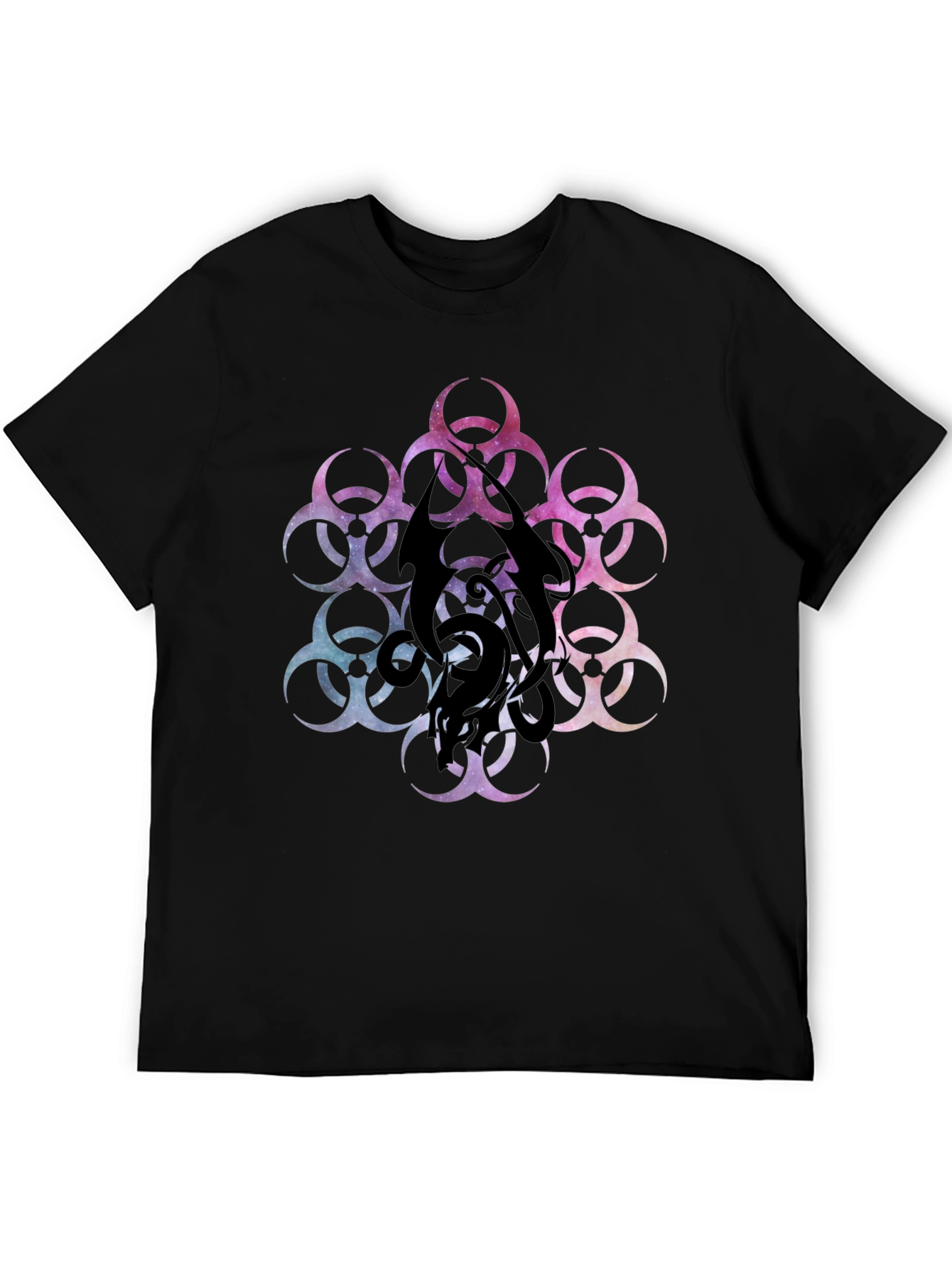 Biohazard Galaxy T-Shirt - Black Graphic Tee