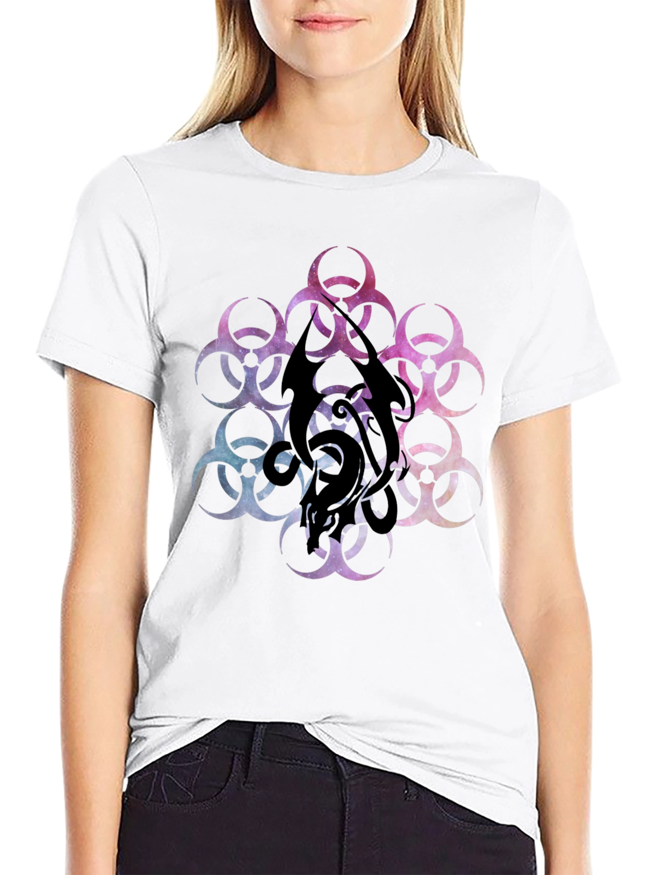 Biohazard Galaxy T-Shirt - Black Graphic Tee