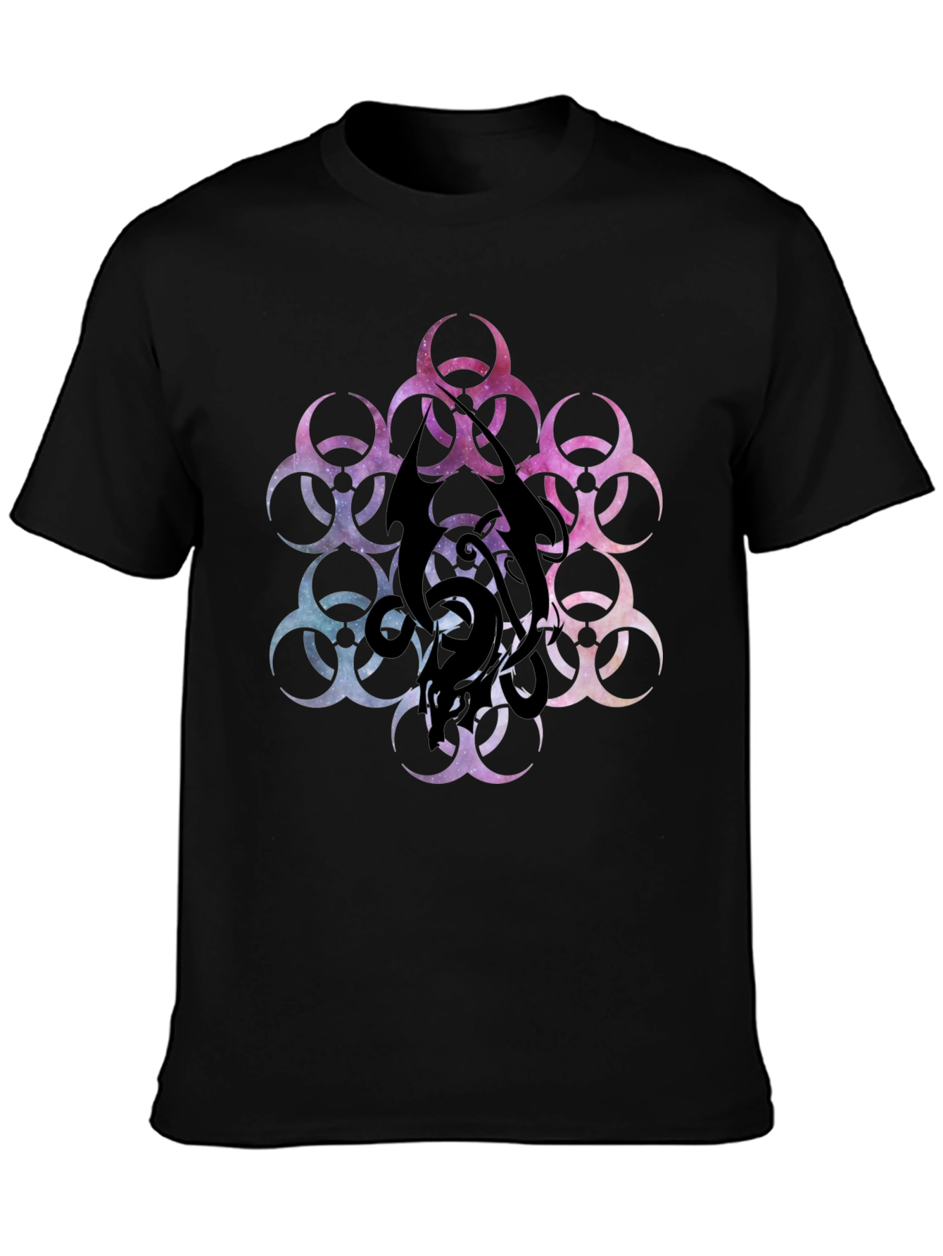 Biohazard Galaxy T-Shirt - Black Graphic Tee