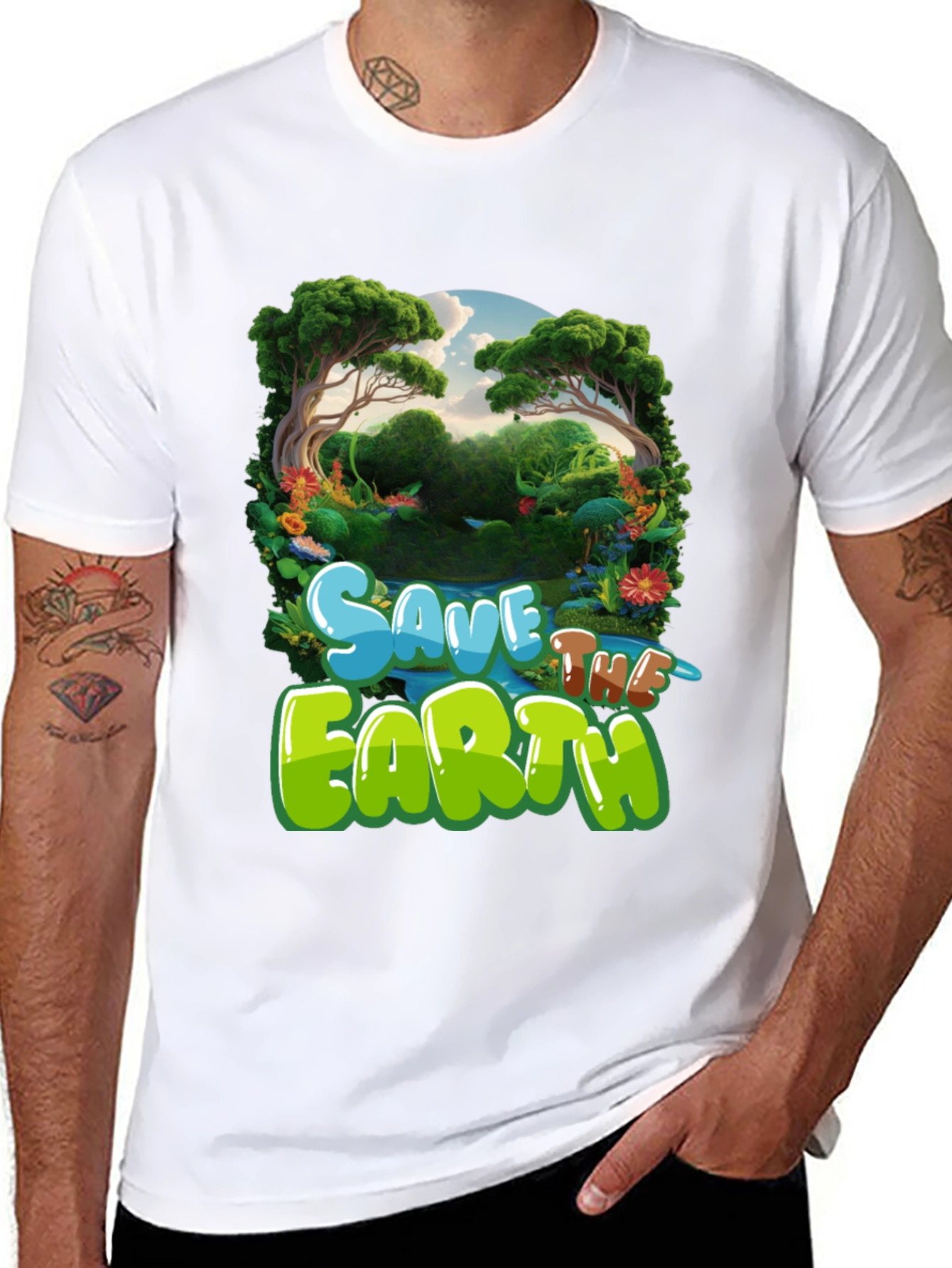 Save the Earth Graphic Tee - Eco-Friendly T-Shirt