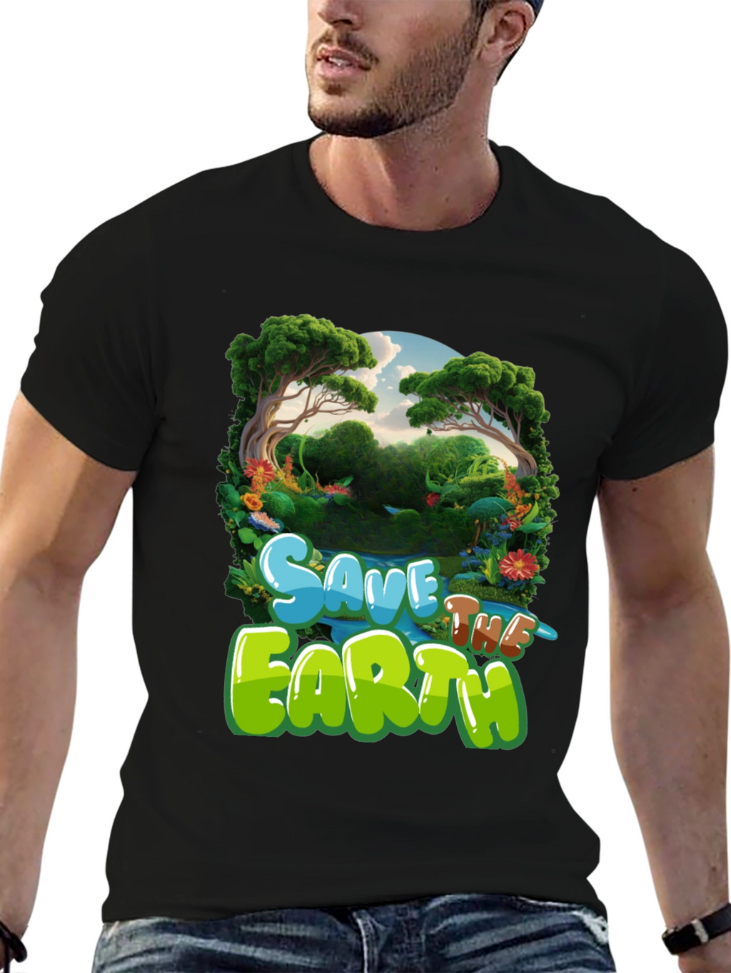 Save the Earth Graphic Tee - Eco-Friendly T-Shirt