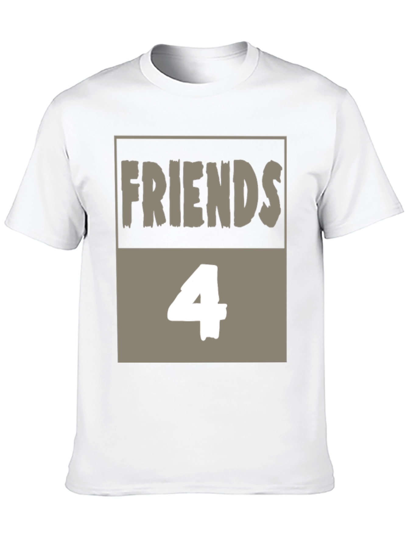 Friends 4 T-Shirt - Black Cotton Graphic Tee