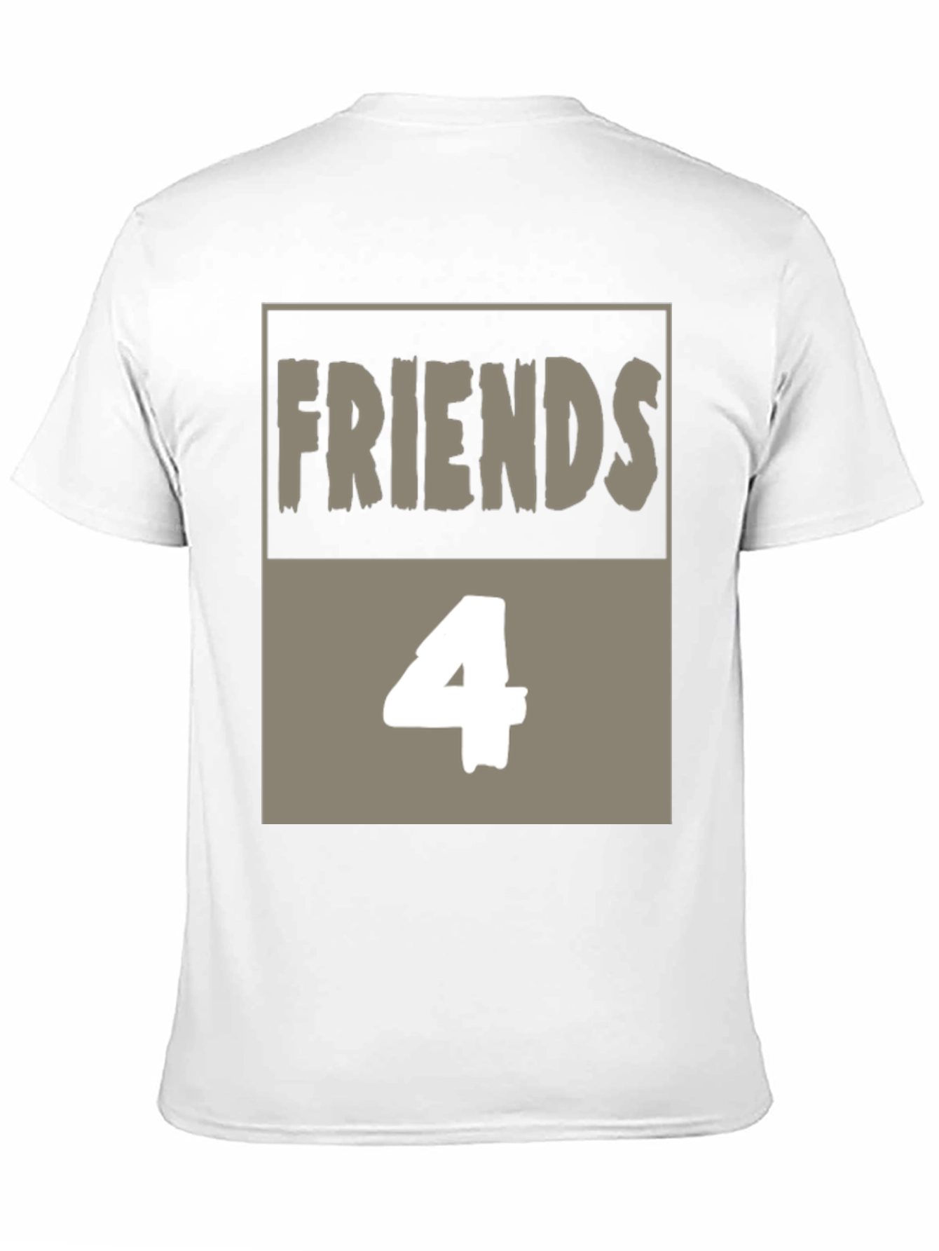 Friends 4 T-Shirt - Black Cotton Graphic Tee