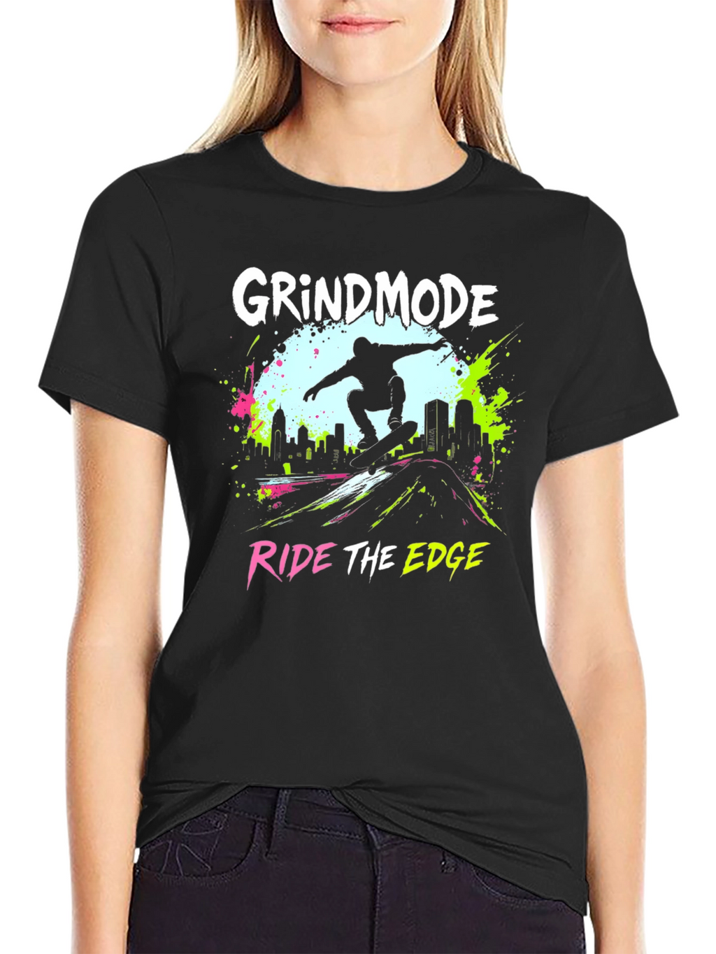 Grind Mode Skateboard T-Shirt - Ride The Edge
