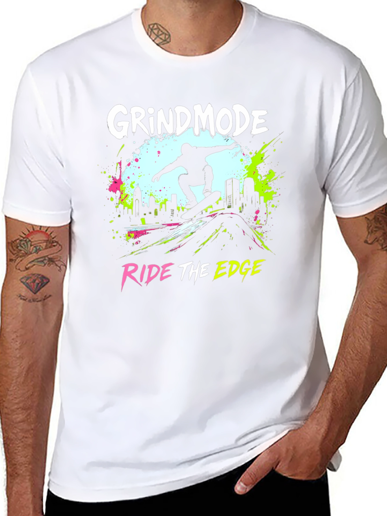 Grind Mode Skateboard T-Shirt - Ride The Edge