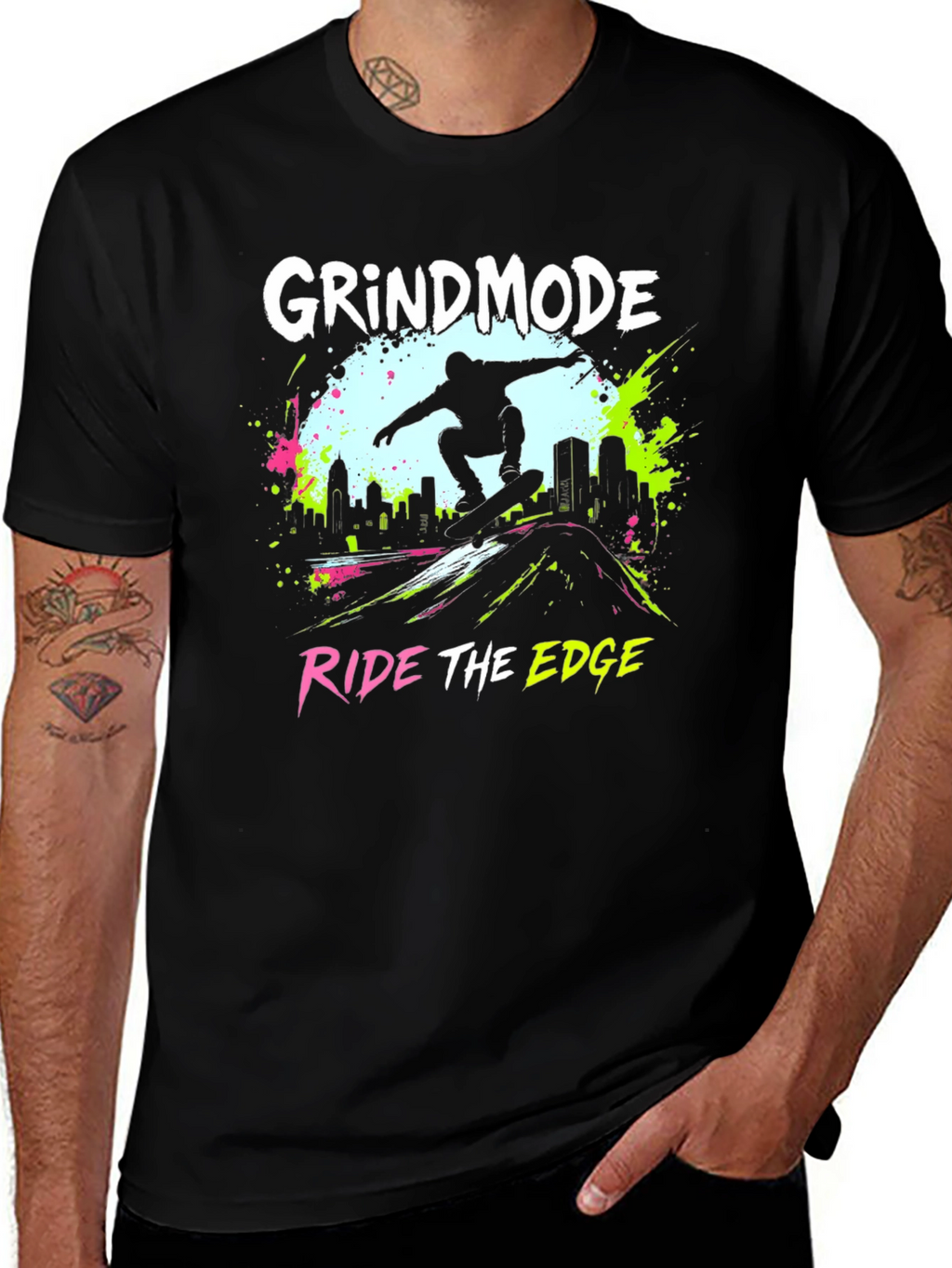 Grind Mode Skateboard T-Shirt - Ride The Edge