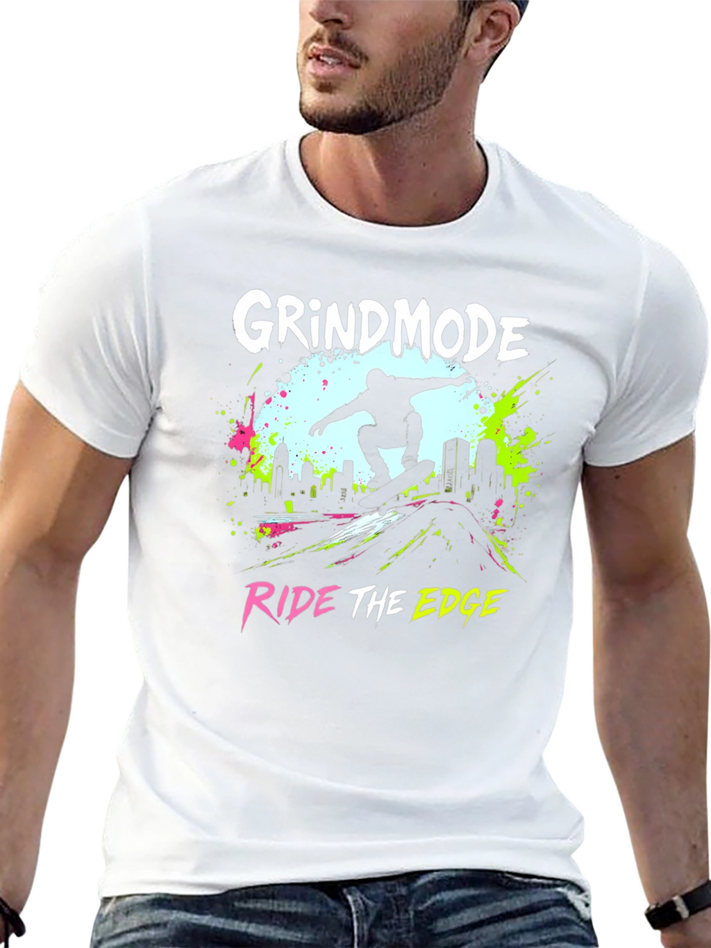 Grind Mode Skateboard T-Shirt - Ride The Edge