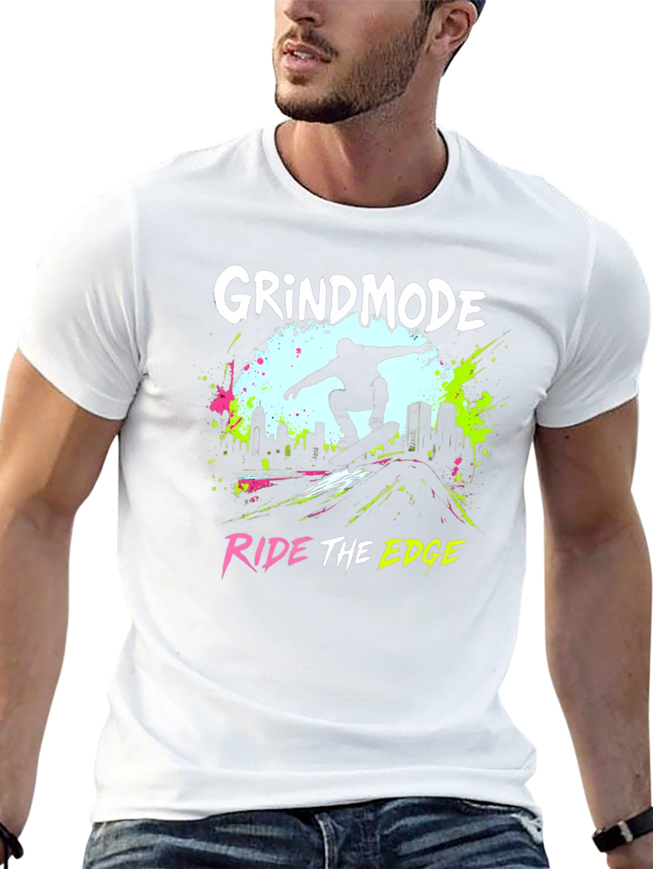 Grind Mode Skateboard T-Shirt - Ride The Edge