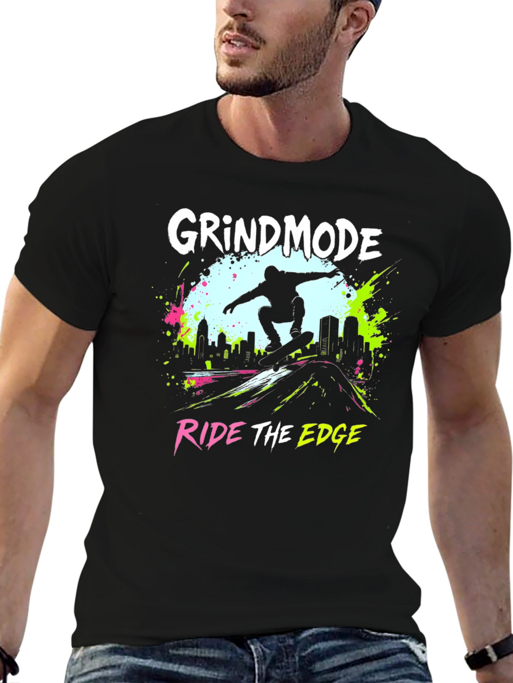 Grind Mode Skateboard T-Shirt - Ride The Edge