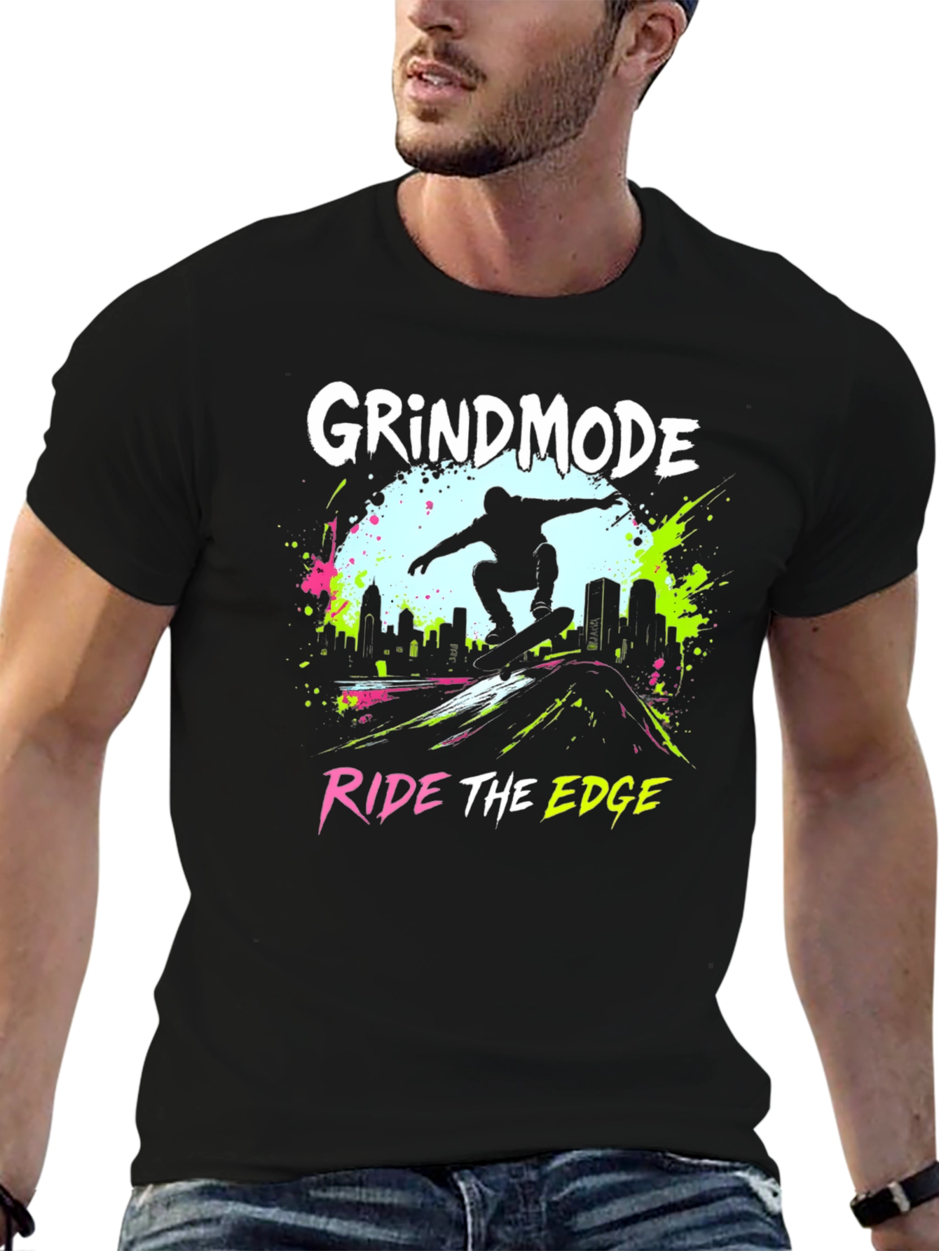 Grind Mode Skateboard T-Shirt - Ride The Edge