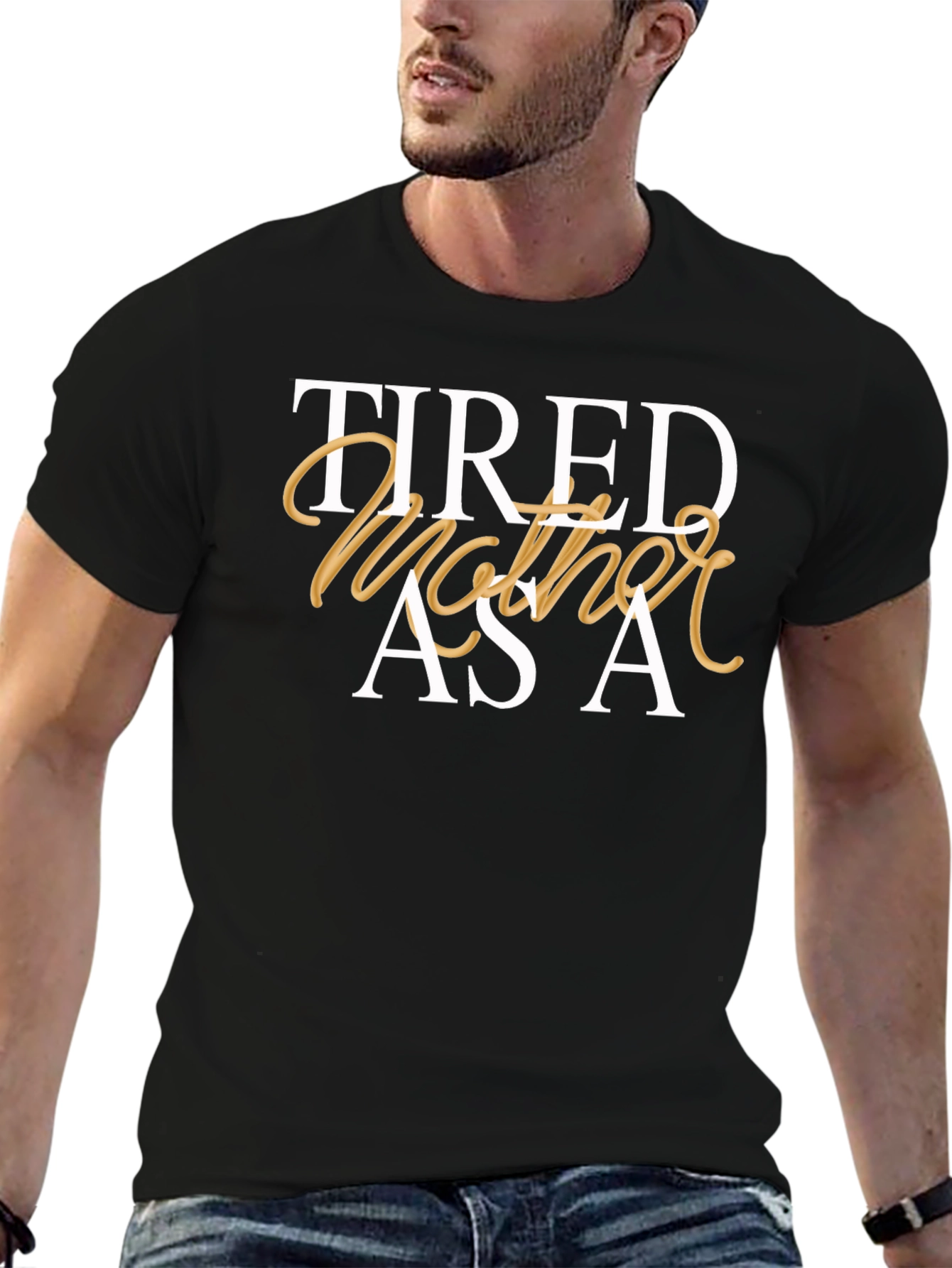 Tired As A Mother Tee - Black