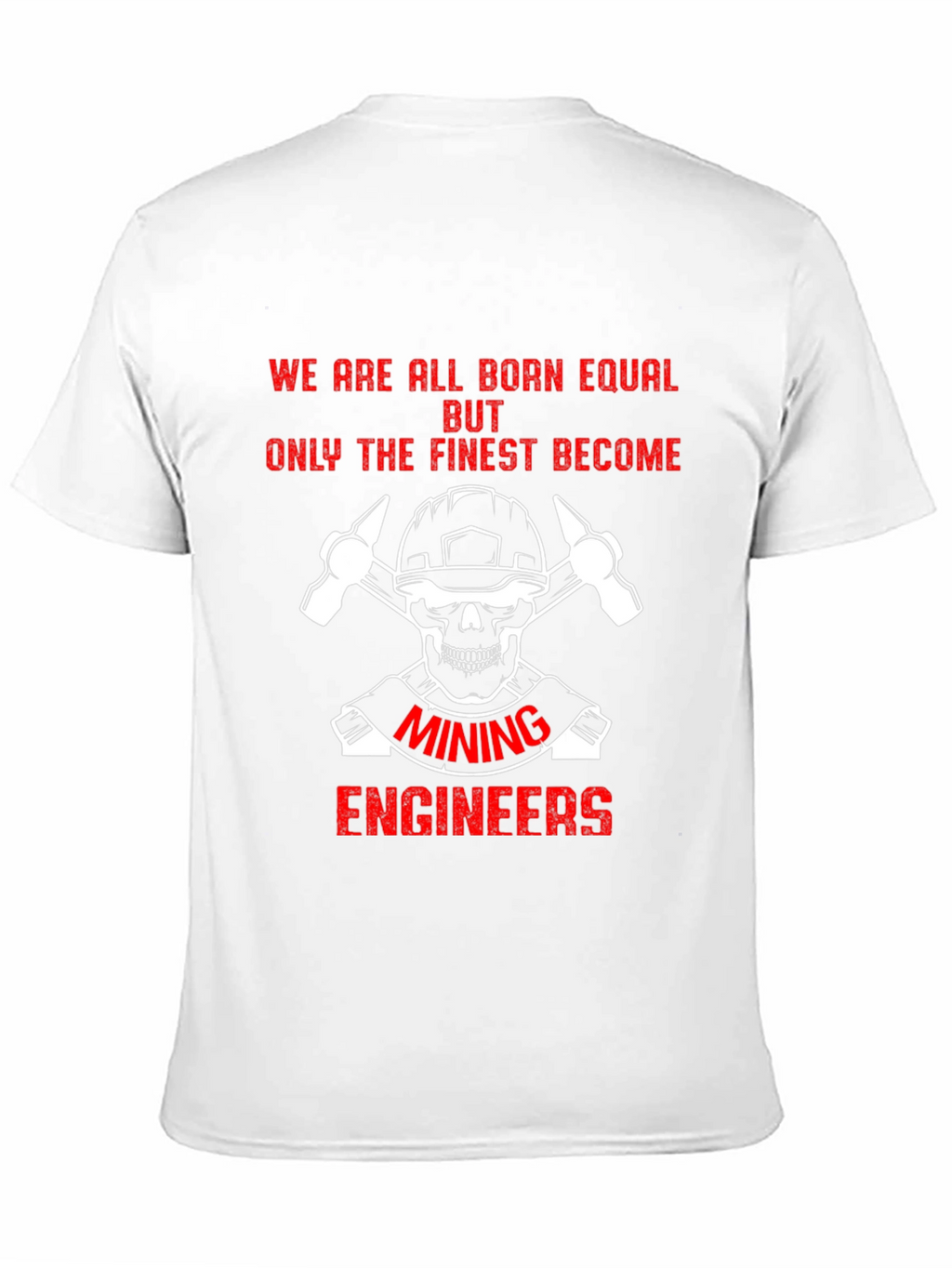 Mining Engineer Skull Graphic T-Shirt
